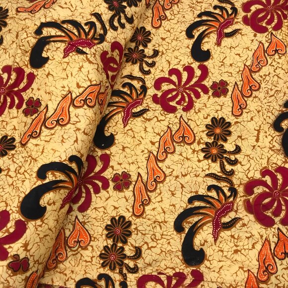 Vintage Fast Colour Batik Fabric, HTC No 48 Best Quality Topmost, Resin Finish - Picture 4 of 4